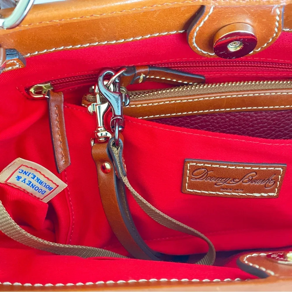Dooney & Bourke Burgundy brown Leather 2 way briana Tote
